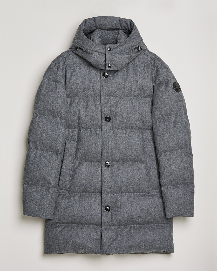 Herre | Jakker | Woolrich | Luxe Long Parka Medium Grey Melange