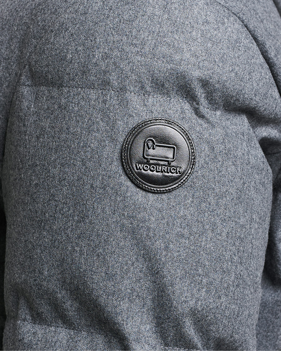 Herre | Jakker | Woolrich | Luxe Long Parka Medium Grey Melange