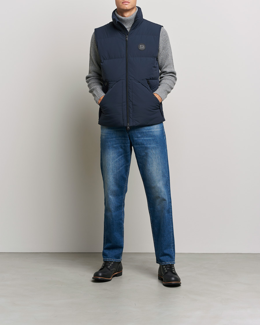 Herre | Jakker | Woolrich | Sierra Supreme Vest Melton Blue