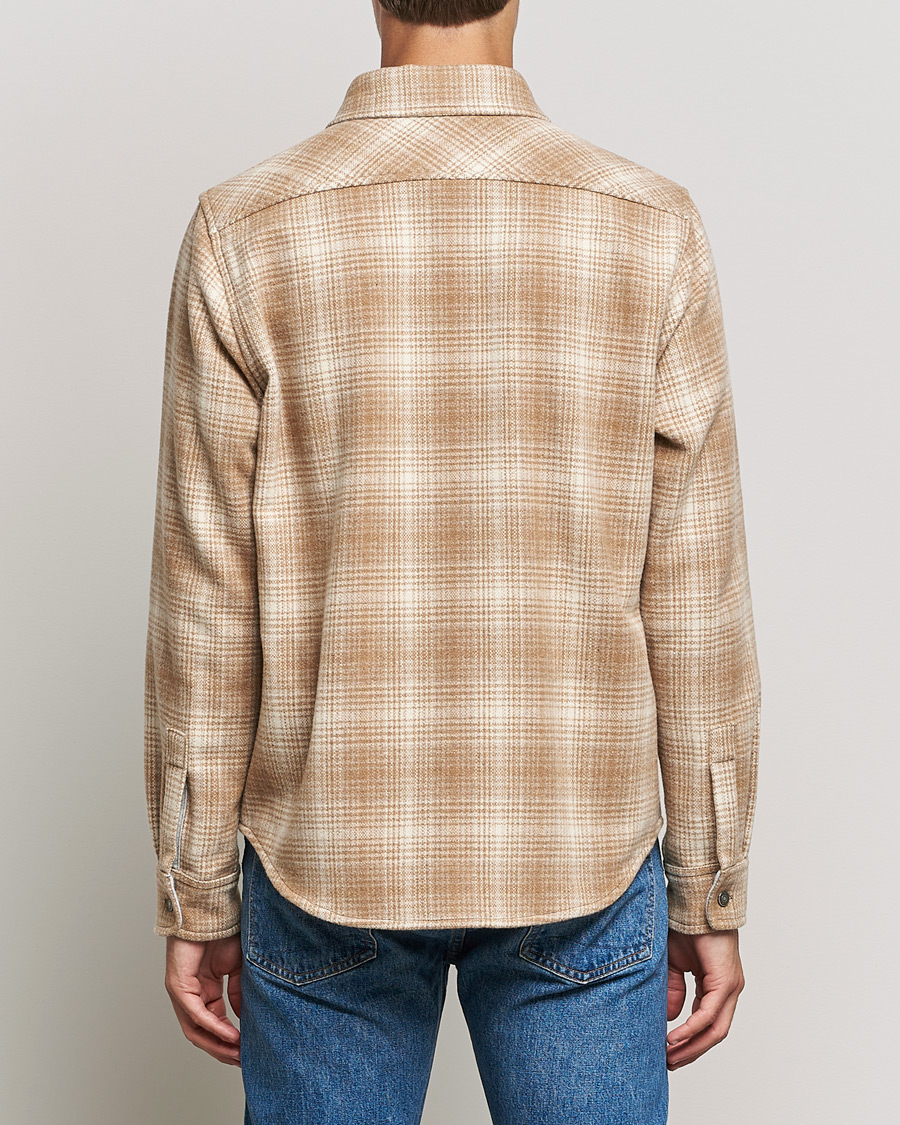 Herre | Skjorter | Woolrich | Alaskan Melton Wool Overshirt Camel Hunting