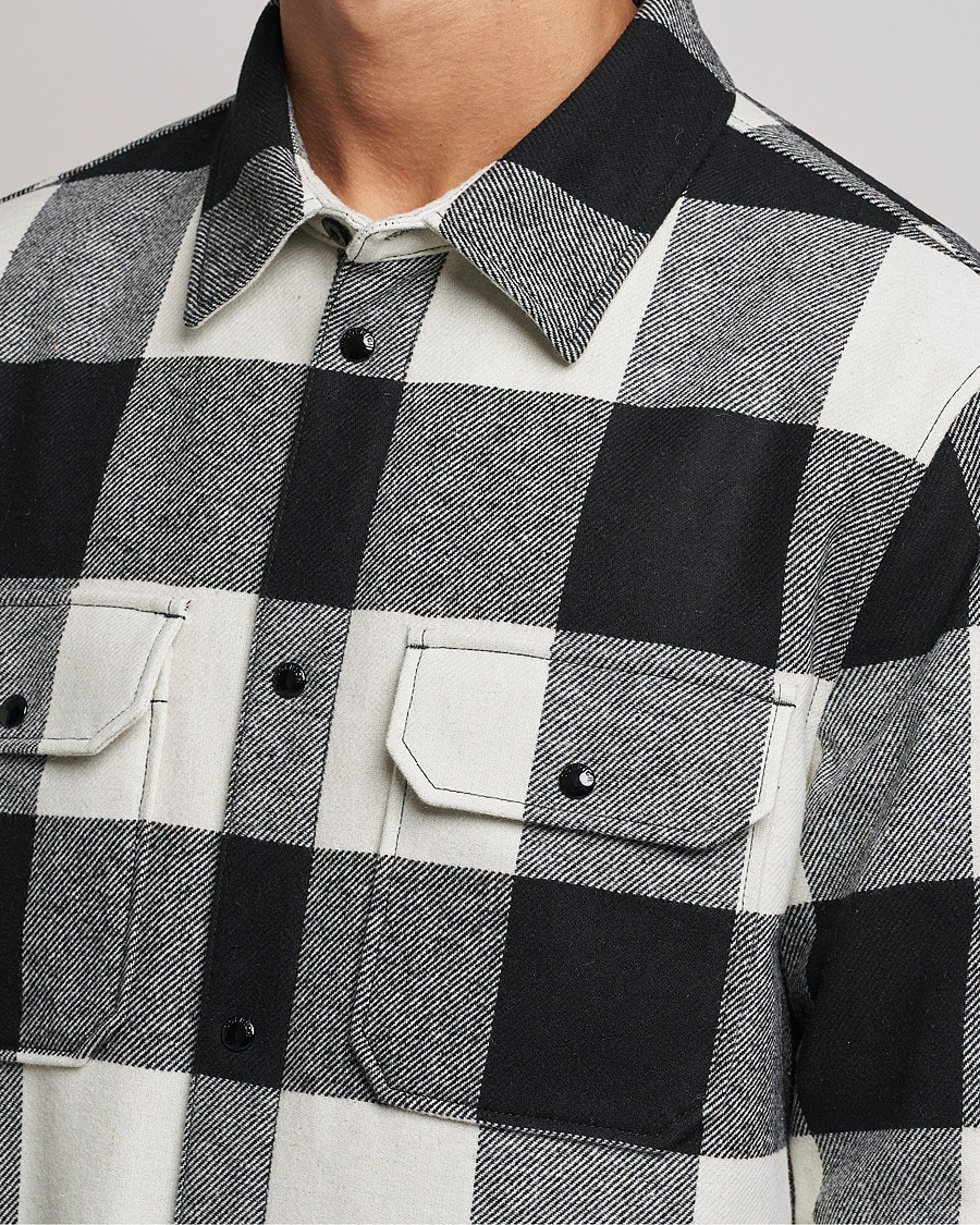 Herre | Skjorter | Woolrich | Alaskan Wool Padded Overshirt White Buffalo