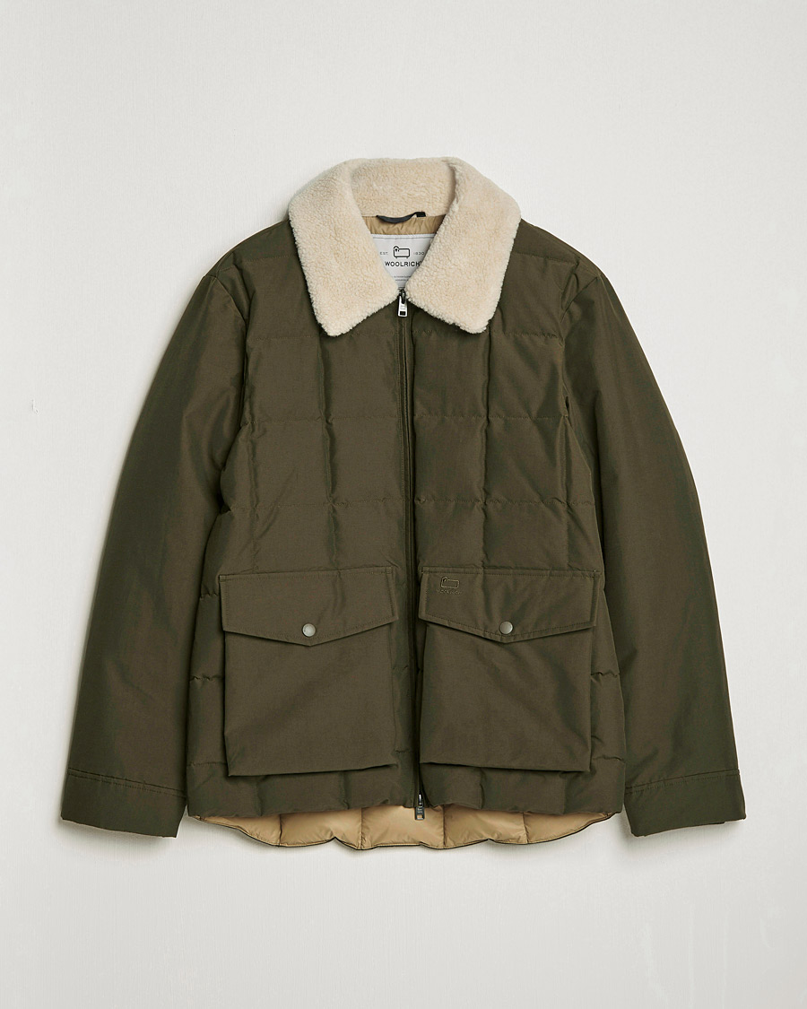 Herre | Jakker | Woolrich | Duster Blizzard Jacket Dark Green