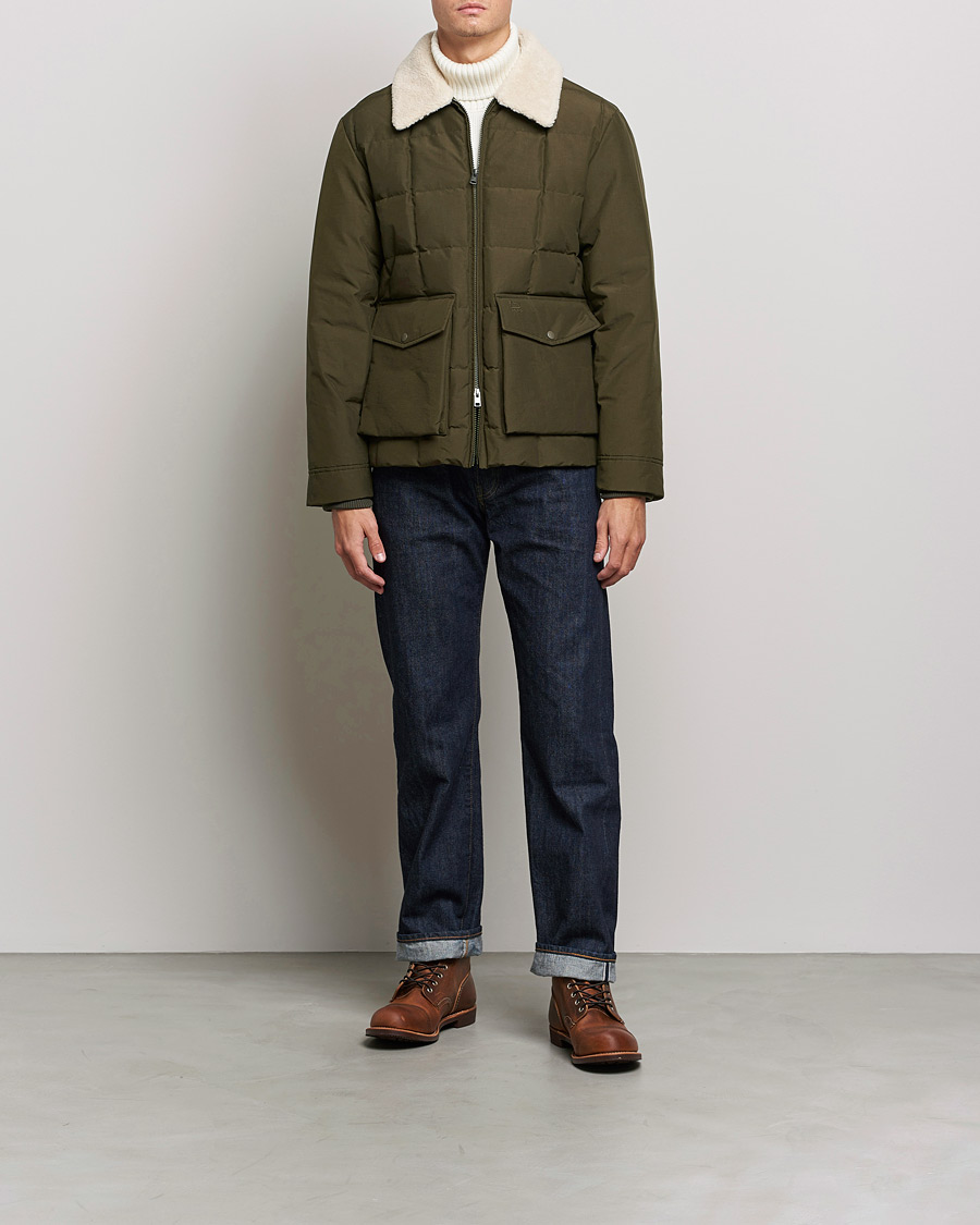 Herre | Jakker | Woolrich | Duster Blizzard Jacket Dark Green