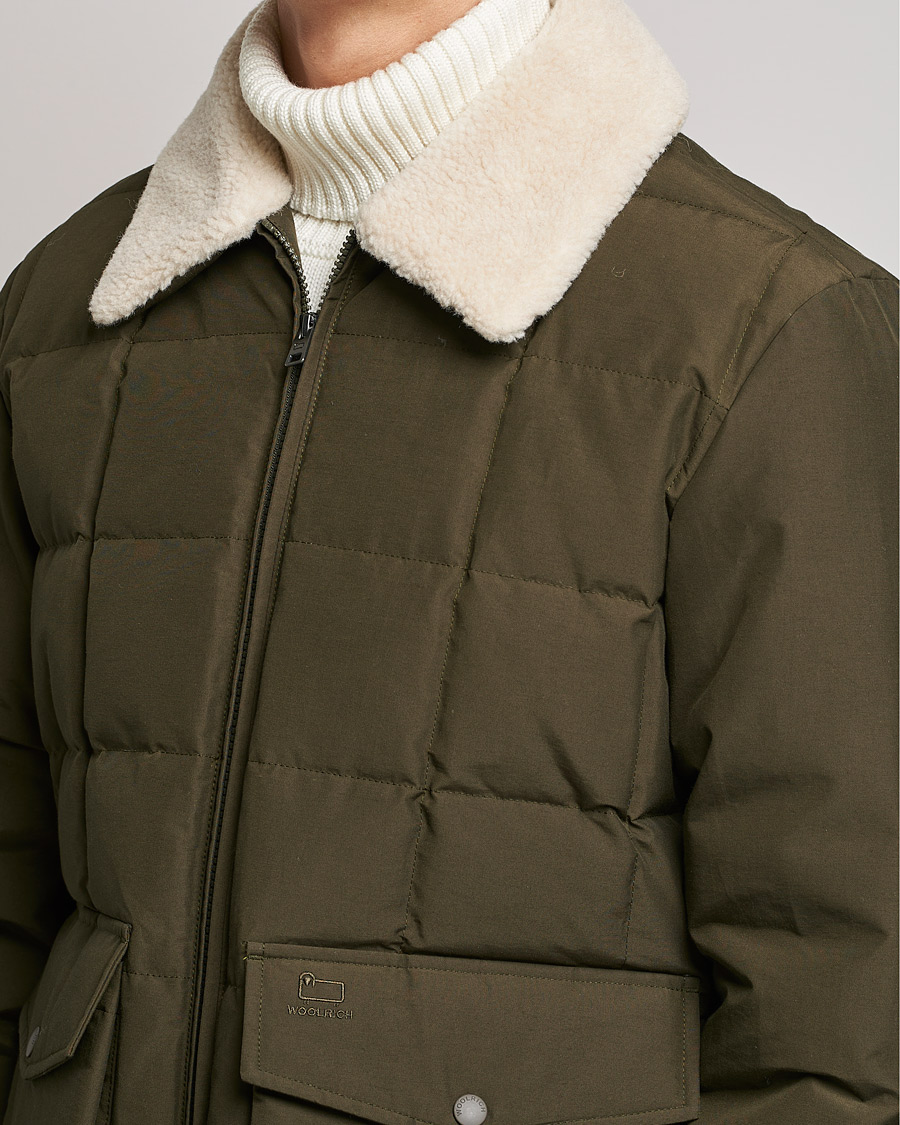 Herre | Jakker | Woolrich | Duster Blizzard Jacket Dark Green