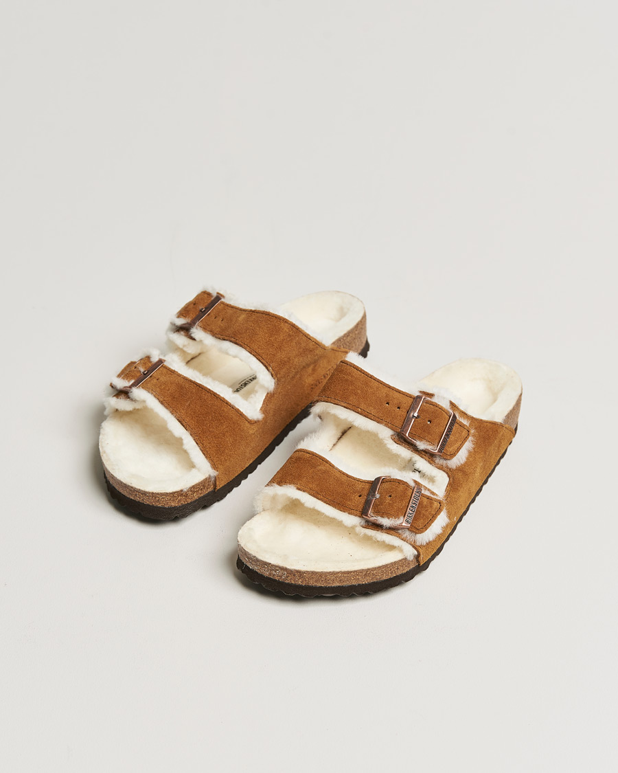 Herre | Sandaler & Hjemmesko | BIRKENSTOCK | Arizona Classic Footbed Shearling Mink Suede