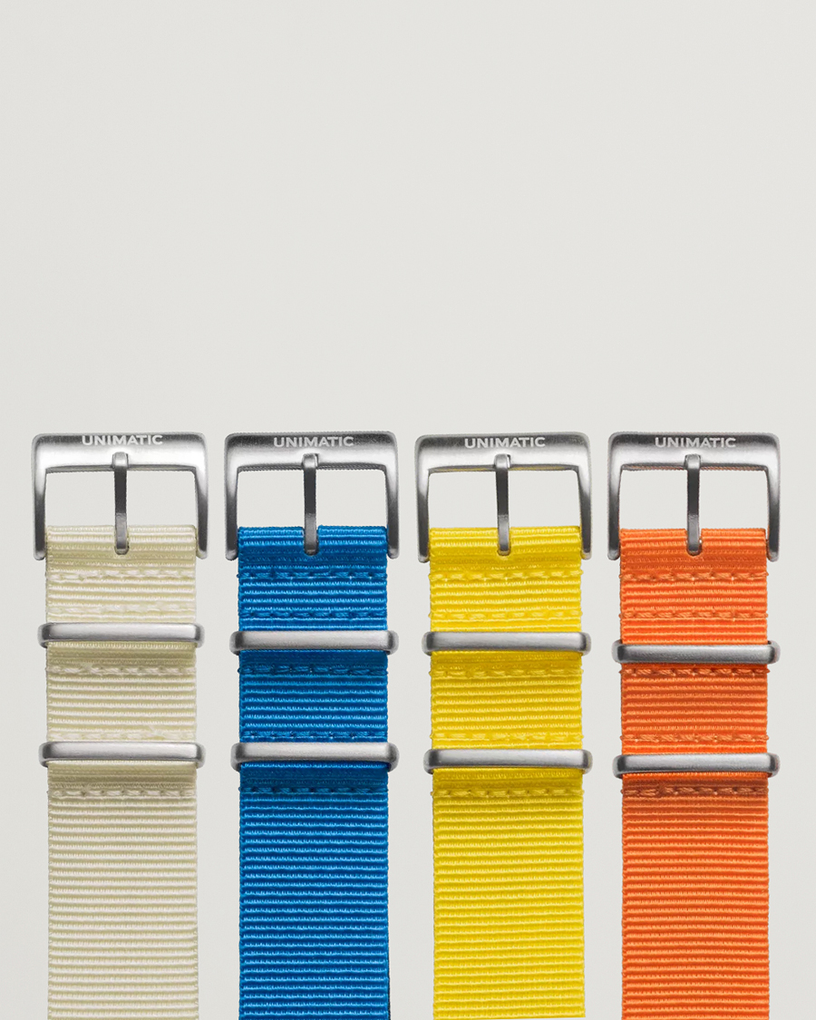 Herre | Urremme | UNIMATIC | Bold Nato Steel 22mm Strap Set Multi