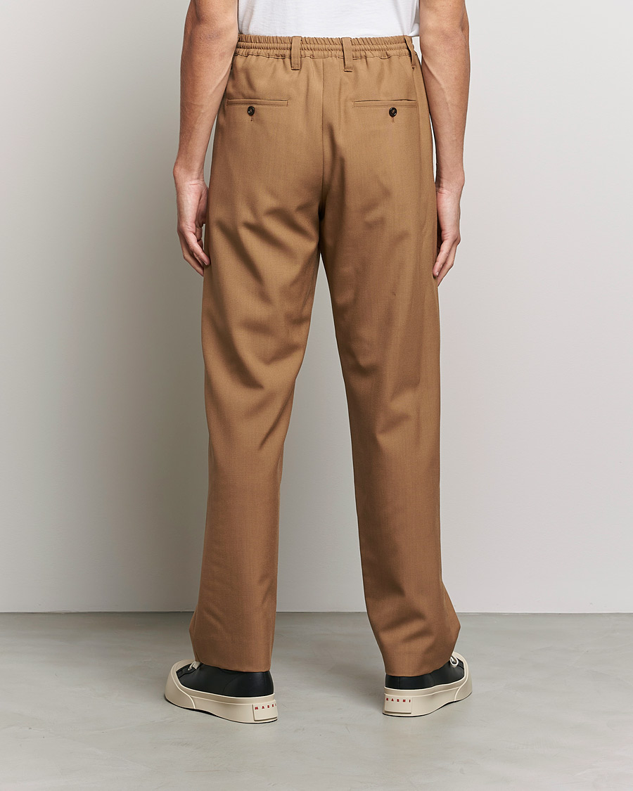 Herre | Bukser | Marni | Tropical Wool Trousers Beige