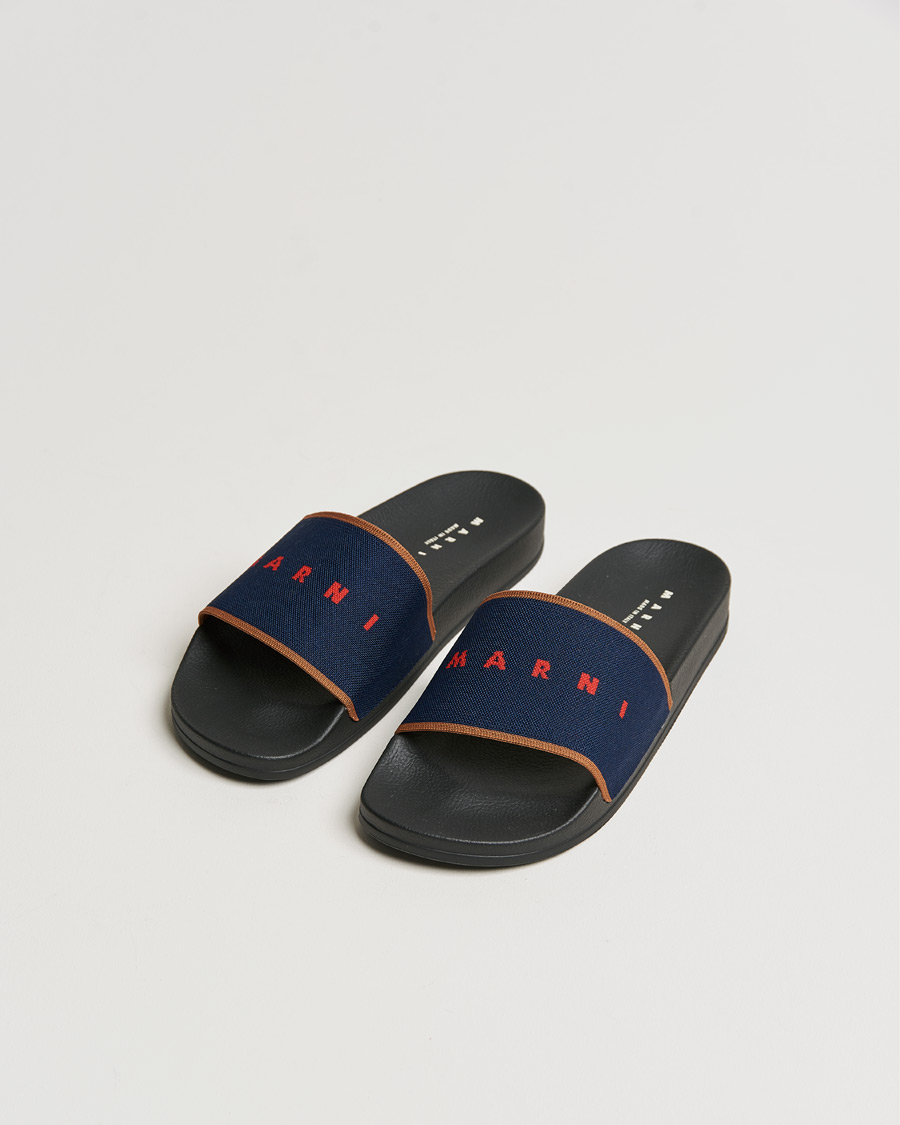 Herre | Marni | Marni | Knit Slides Navy