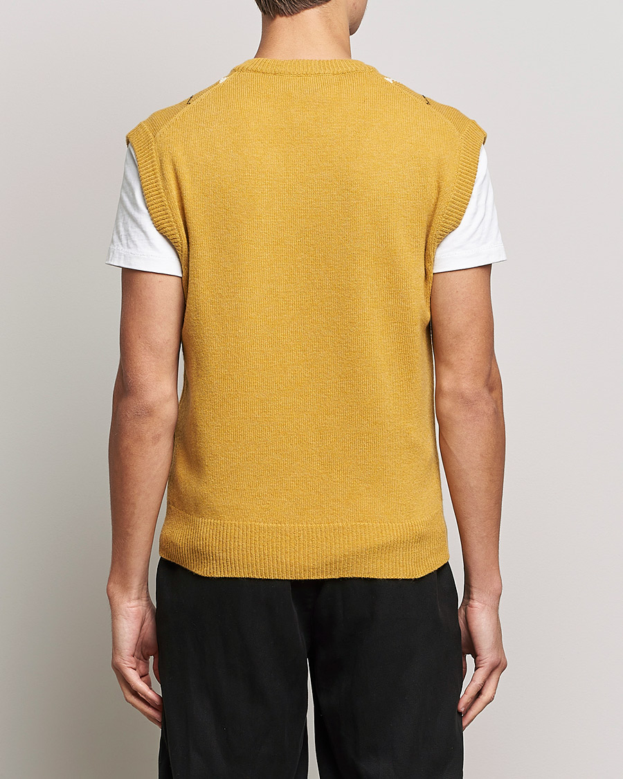 Herre | Trøjer | Marni | Shetland Argyle Knit Vest White/Yellow