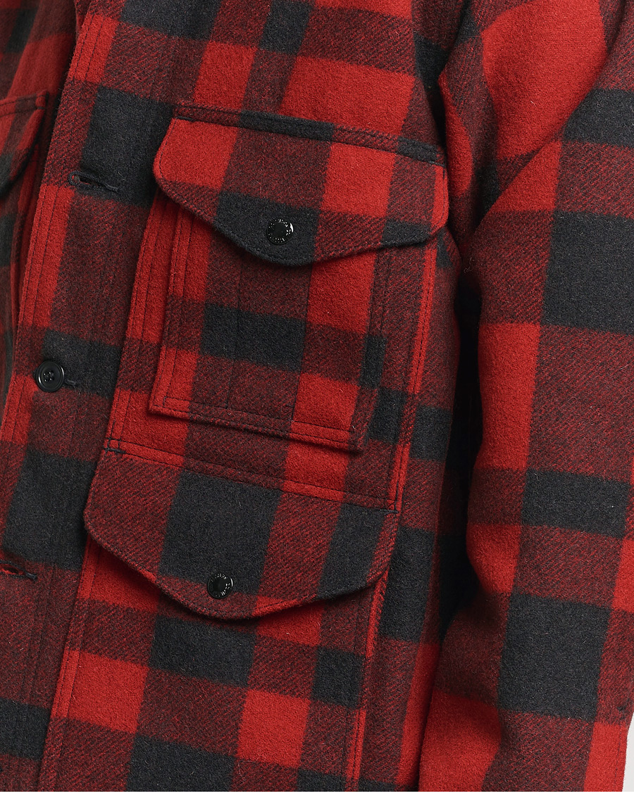 Herre | Jakker | Filson | Mackinaw Wool Cruiser Red/Black Plaid