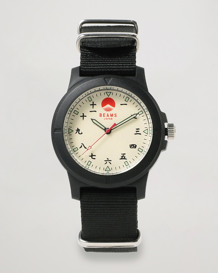 Herre | Ur | Beams Japan | Kanji Wrist Watch Black