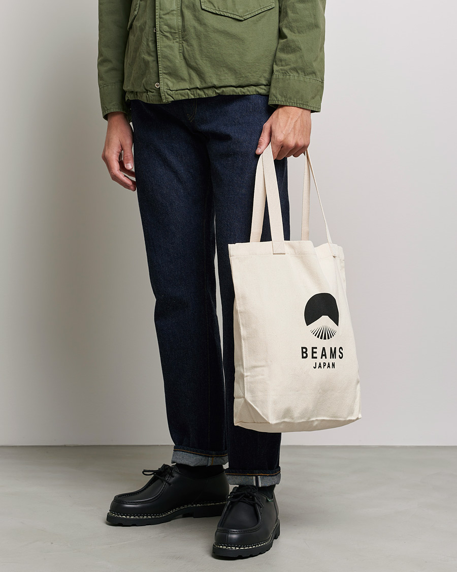 Herre | Beams Japan x Evergreen Works Tote Bag White/Black | Beams Japan | x Evergreen Works Tote Bag White/Black