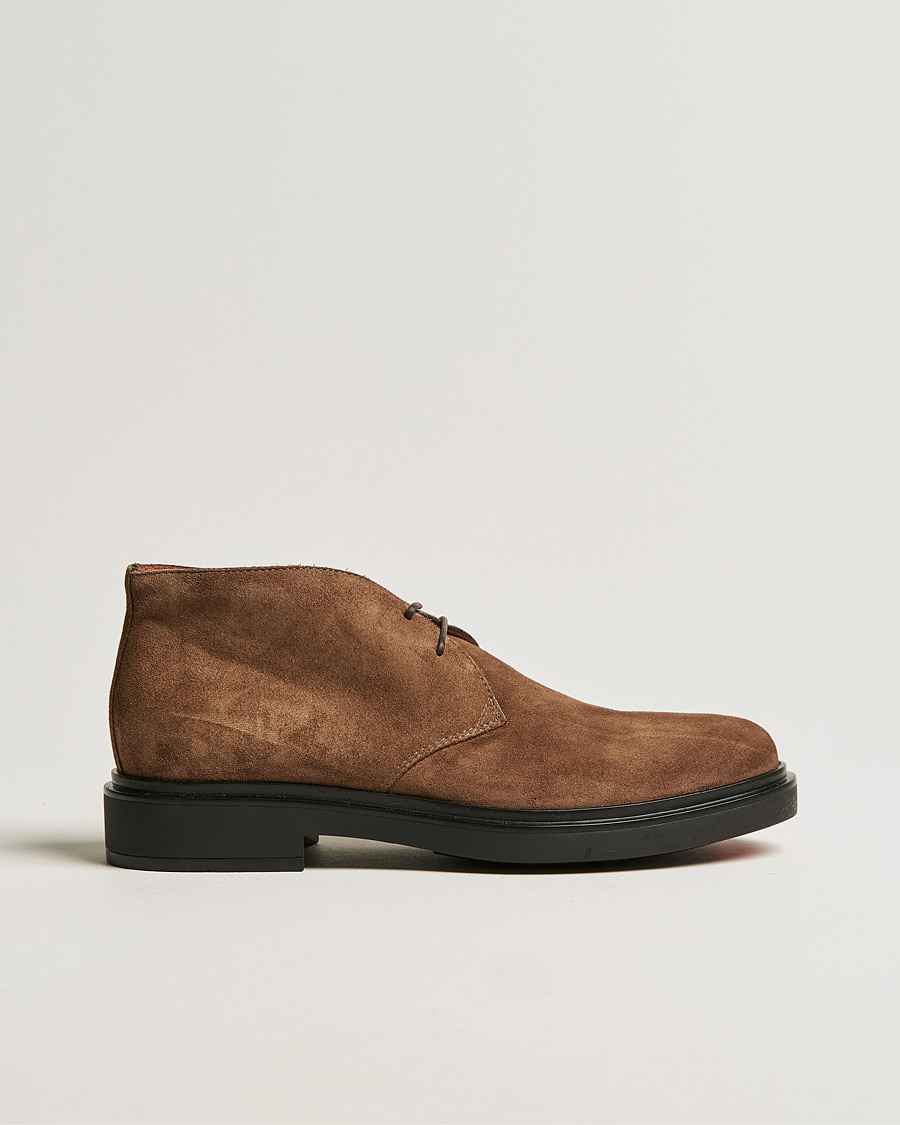 Herre | Santoni Wembley Desert Boot Brown Suede | Santoni | Wembley Desert Boot Brown Suede