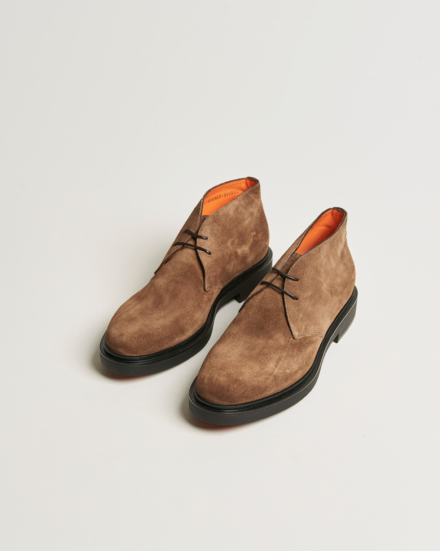 Herre | Santoni Wembley Desert Boot Brown Suede | Santoni | Wembley Desert Boot Brown Suede