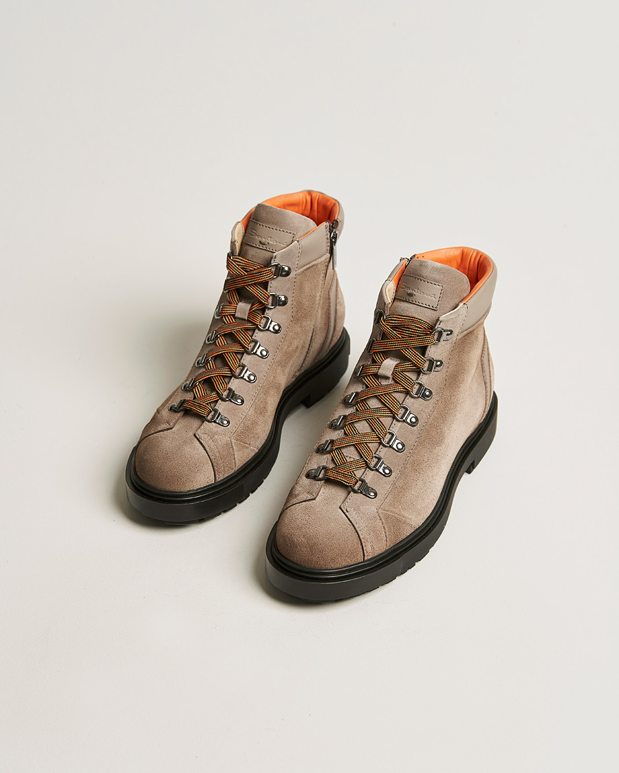 Herre | Santoni Winter Boot Beige Suede | Santoni | Winter Boot Beige Suede