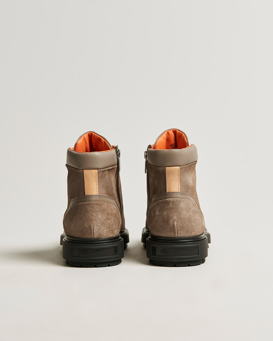 Herre | Santoni Winter Boot Beige Suede | Santoni | Winter Boot Beige Suede