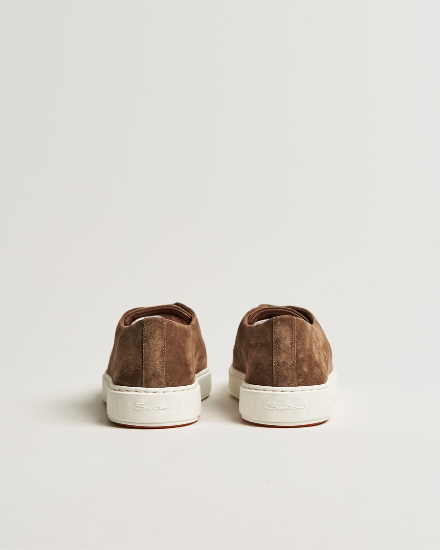 Herre | Santoni Cleanic Sneakers Dark Brown Suede | Santoni | Cleanic Sneakers Dark Brown Suede