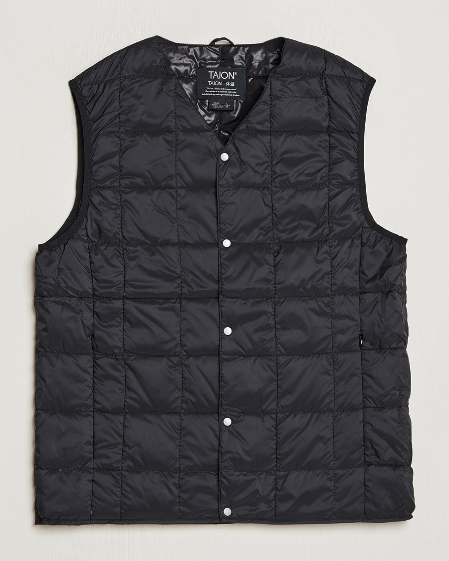 Herre | Jakker | TAION | V-Neck Lightweight Down Vest Black