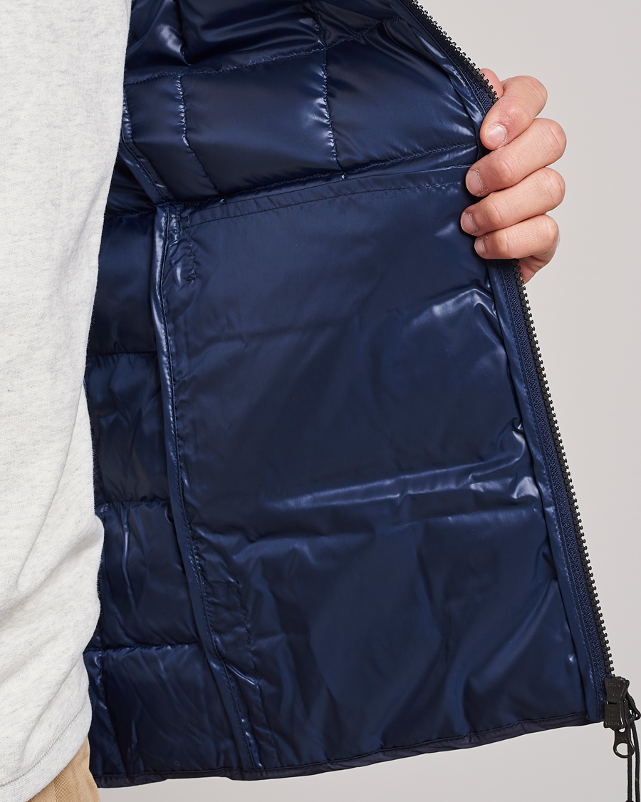 Herre | Jakker | TAION | High Neck Full Zip Lightweight Down Vest Navy