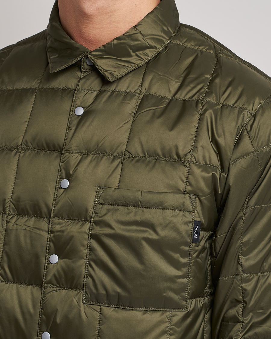 Herre | Skjorter | TAION | Lightweight Down Shirt Dark Olive