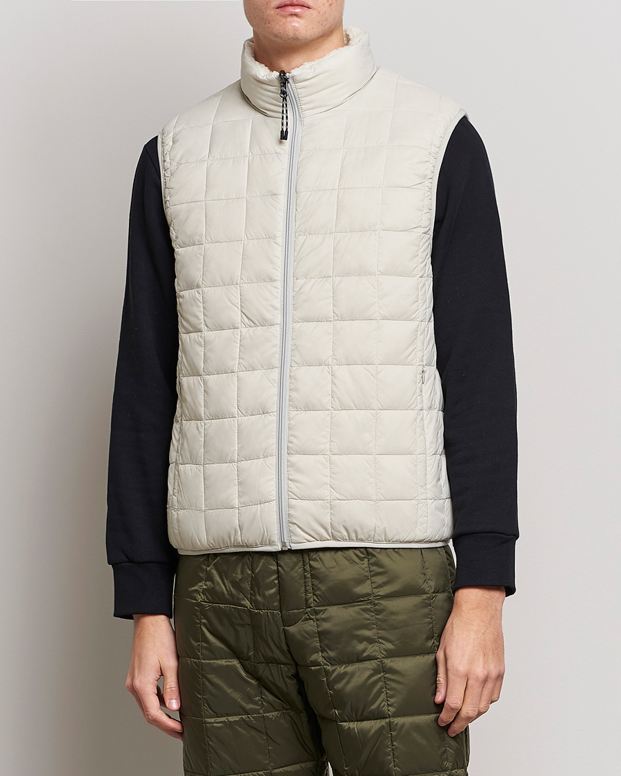 Herre | Jakker | TAION | Reversible Fleece Vest Ice Grey/Ivory