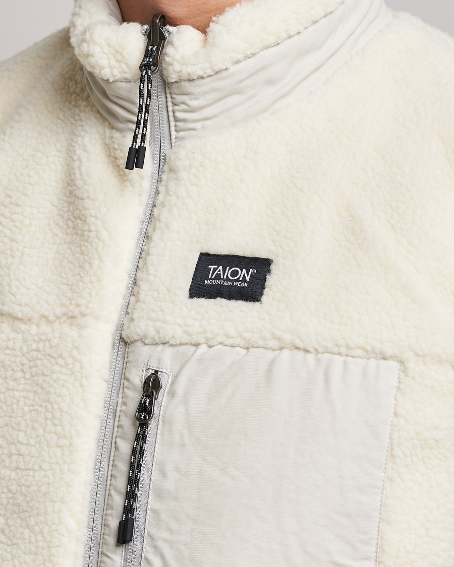 Herre | Jakker | TAION | Reversible Fleece Vest Ice Grey/Ivory