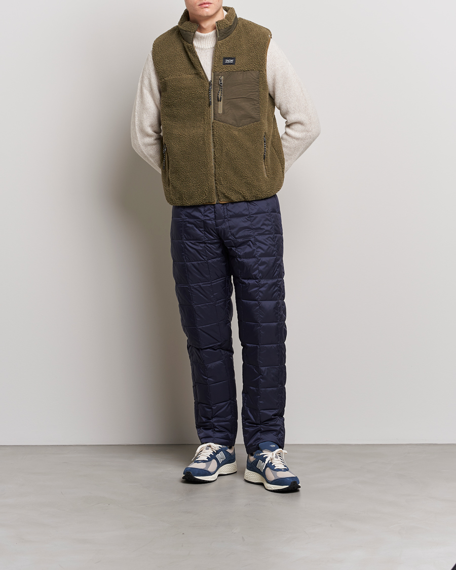 Herre | Jakker | TAION | Reversible Fleece Vest Olive/Dark Olive