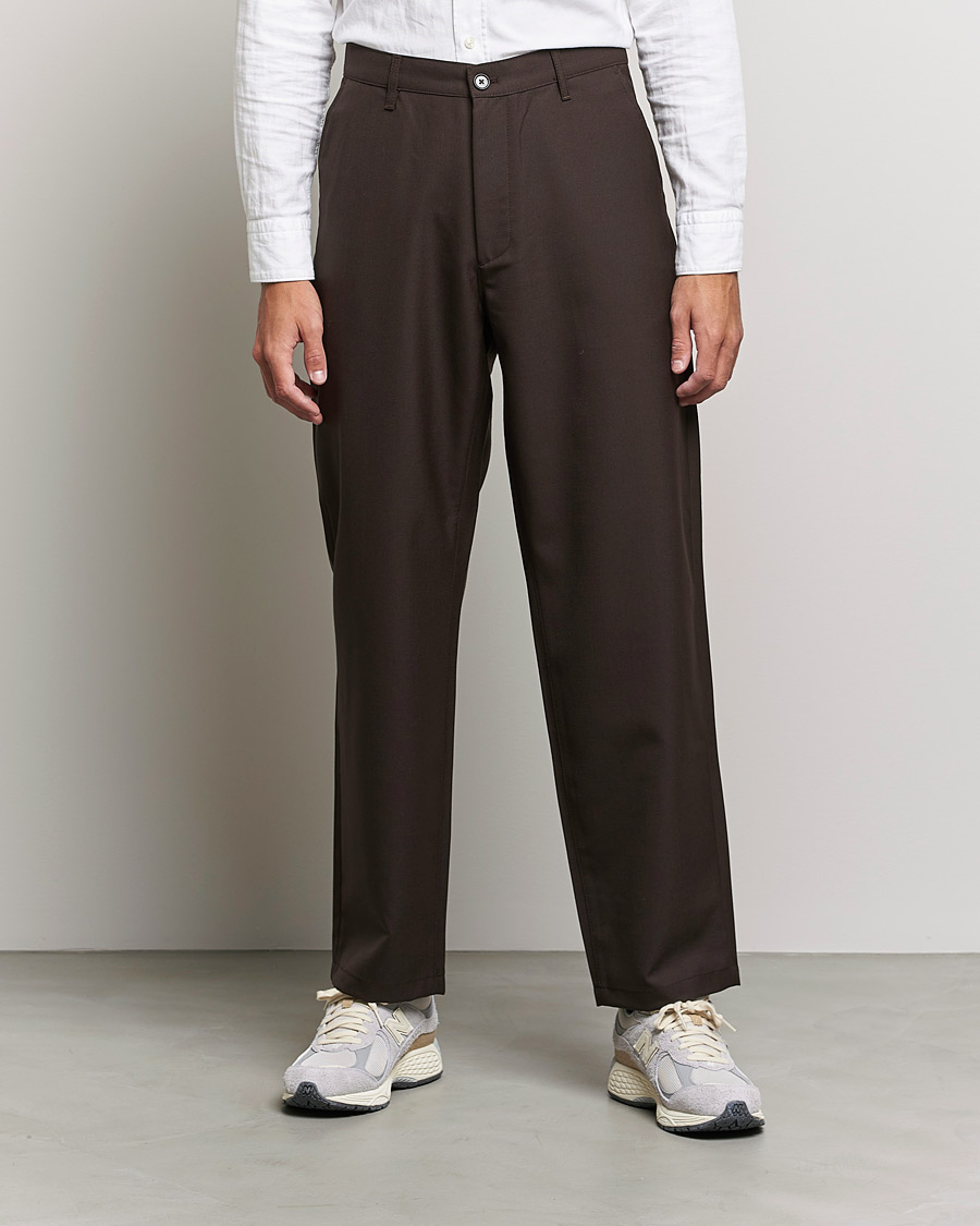 Herre | Bukser | Sunflower | Soft Wool Trousers Brown