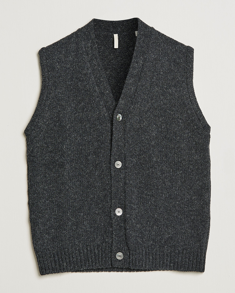Herre | Trøjer | Sunflower | Steven Knit Vest Dark Grey