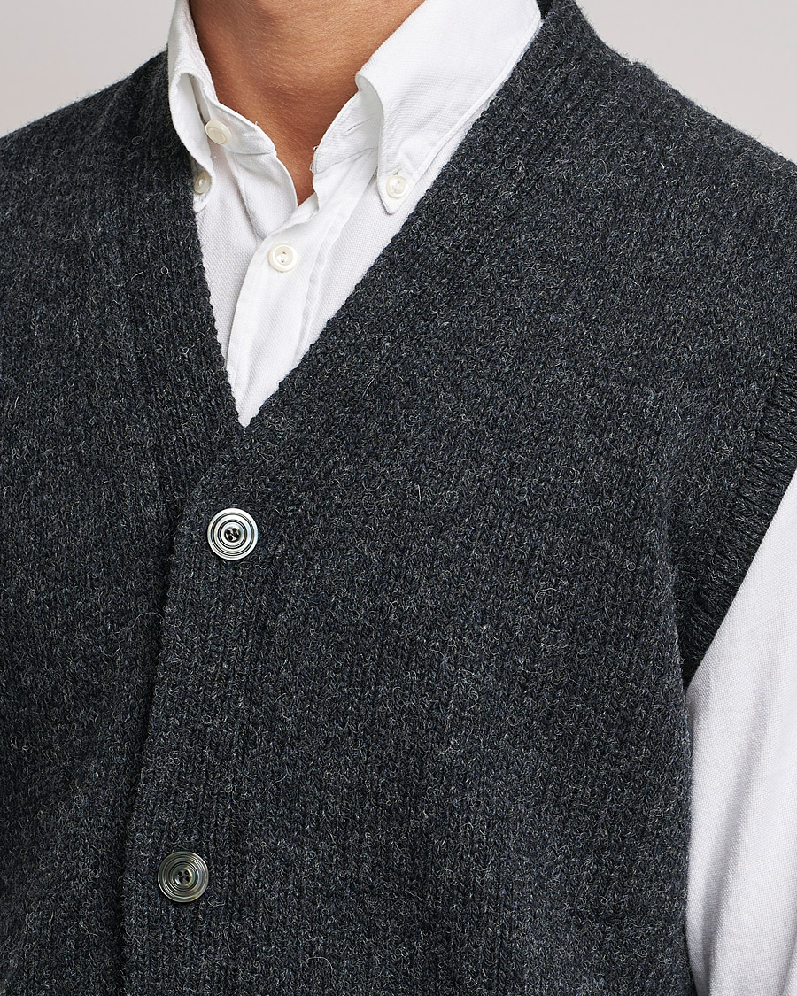 Herre | Trøjer | Sunflower | Steven Knit Vest Dark Grey