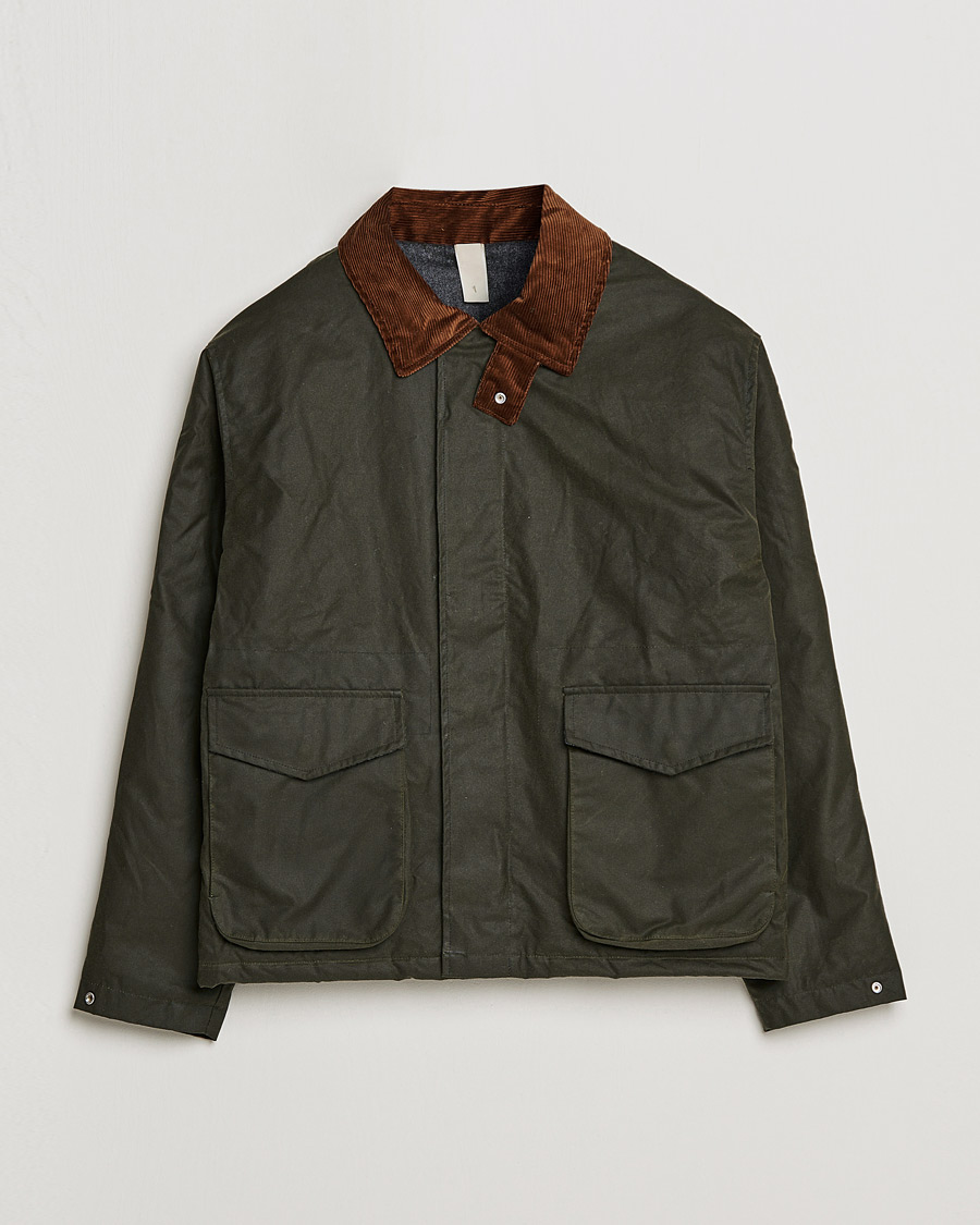 Herre | Jakker | Sunflower | Waxed Short Jacket Dark Olive