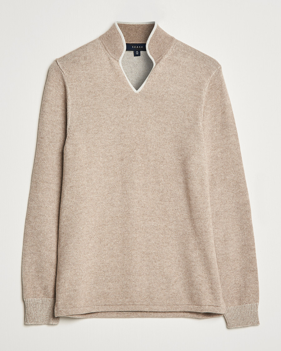 Herre | Trøjer | SEASE | Ellen Cashmere Pullover Beige