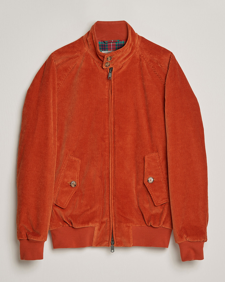 Herre | Jakker | Baracuta | G9 Padded Corduroy Harrington Jacket Dark Orange