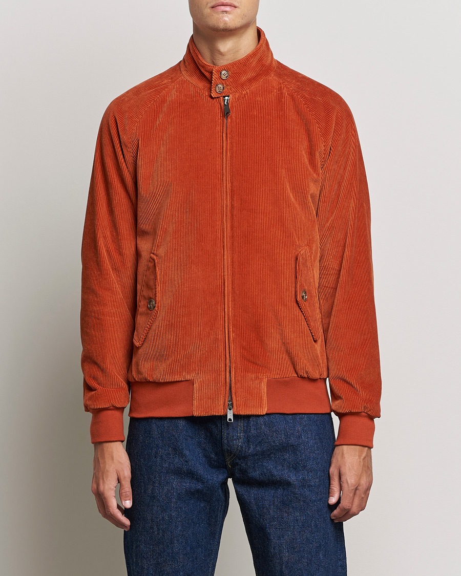 Herre | Jakker | Baracuta | G9 Padded Corduroy Harrington Jacket Dark Orange