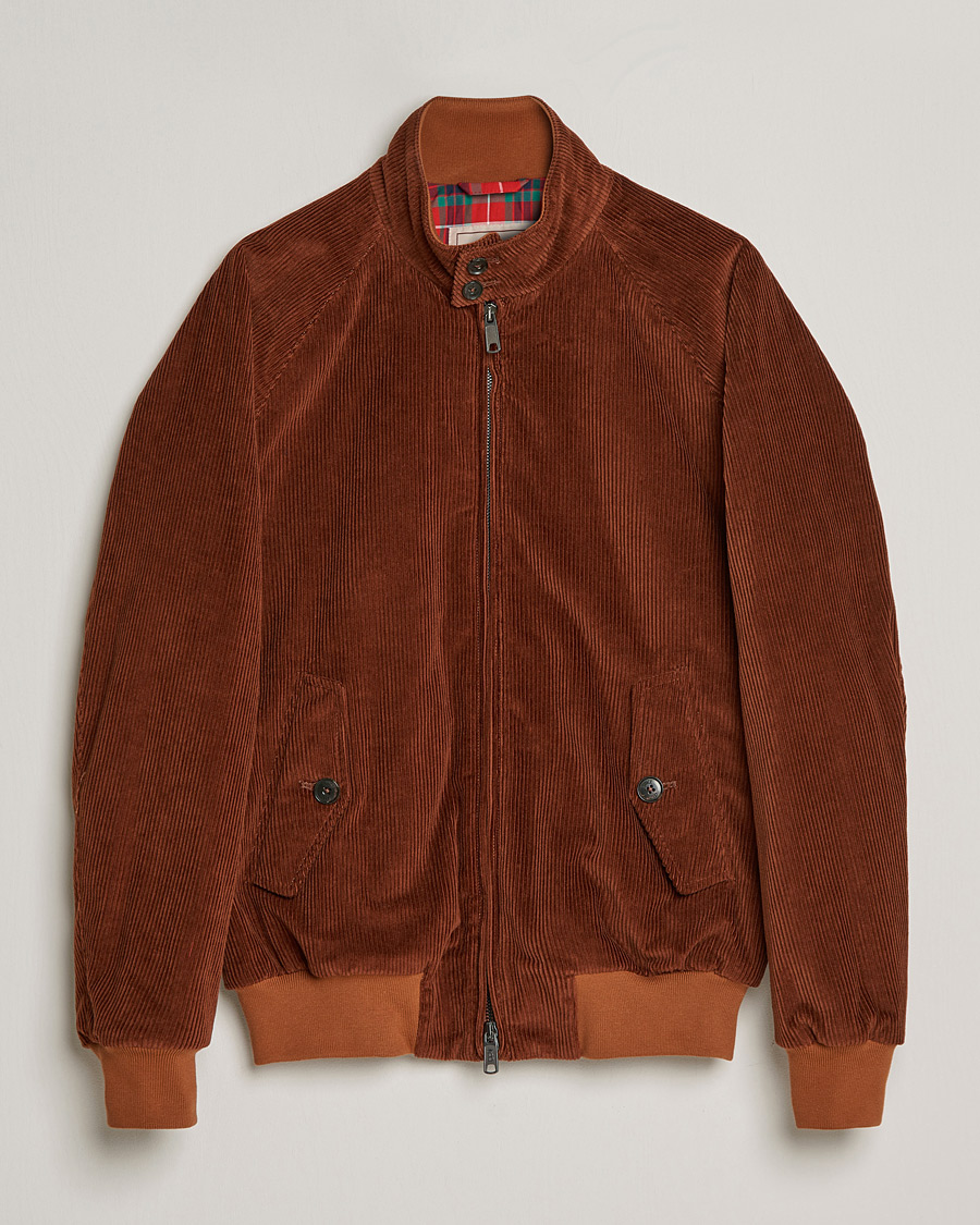 Herre | Jakker | Baracuta | G9 Padded Corduroy Harrington Jacket Cognac