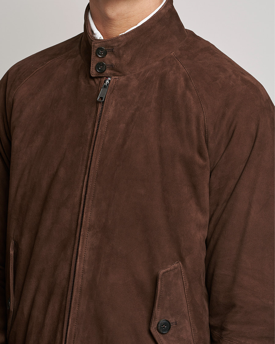 Herre | Jakker | Baracuta | G9 Winter Suede Harrington Jacket Chocolate