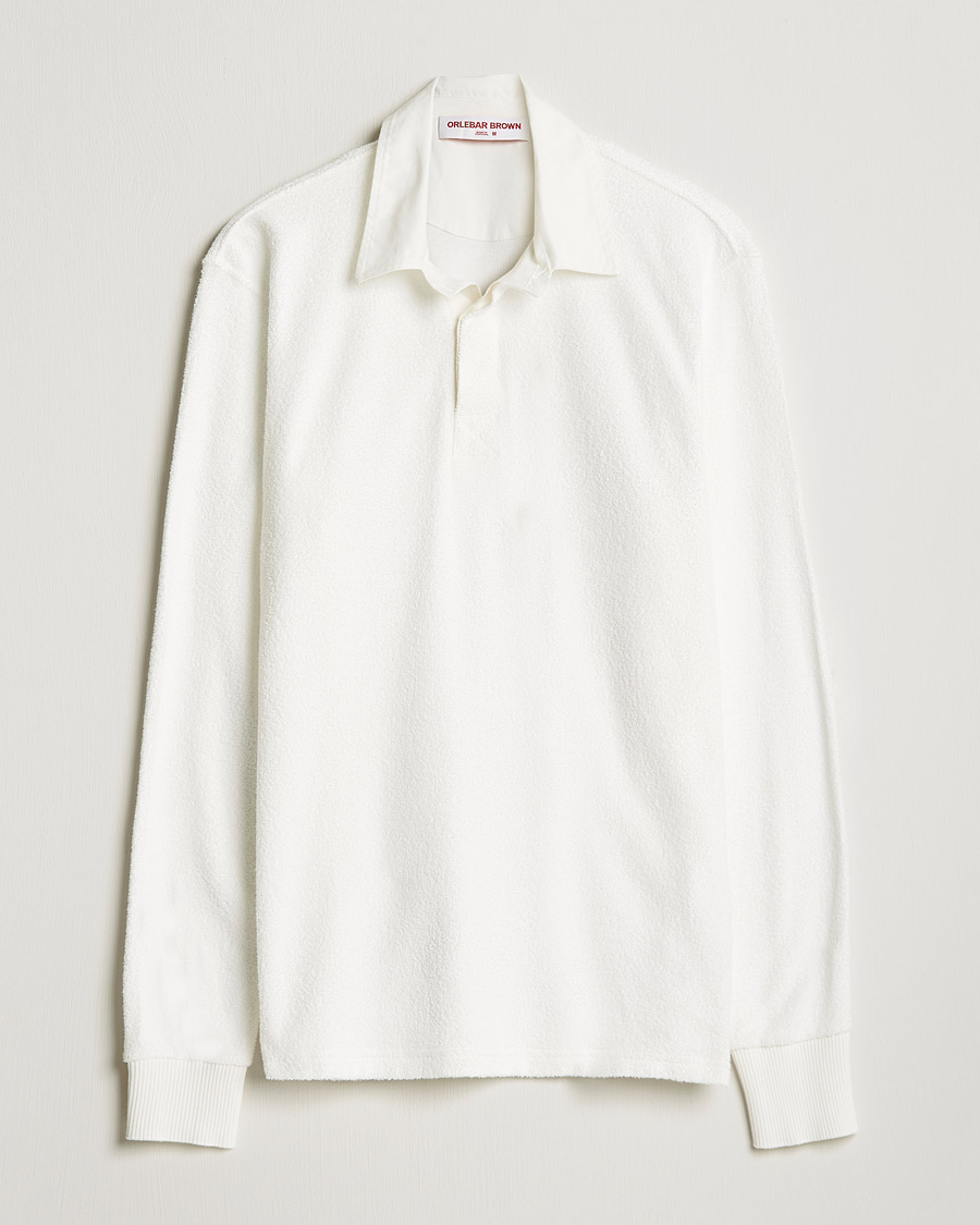 Herre | Trøjer | Orlebar Brown | Tasman Garment Dyed Cotton Toweling Polo Cloud