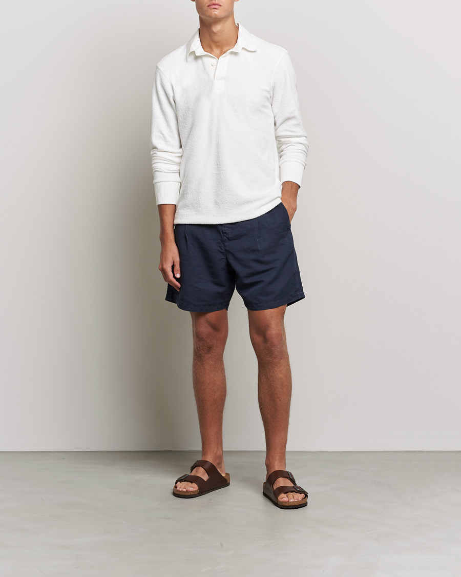 Herre | Trøjer | Orlebar Brown | Tasman Garment Dyed Cotton Toweling Polo Cloud