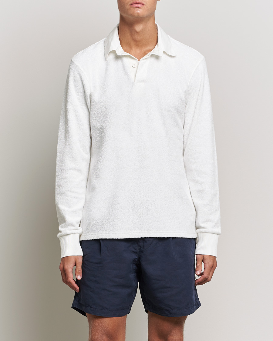Herre | Trøjer | Orlebar Brown | Tasman Garment Dyed Cotton Toweling Polo Cloud