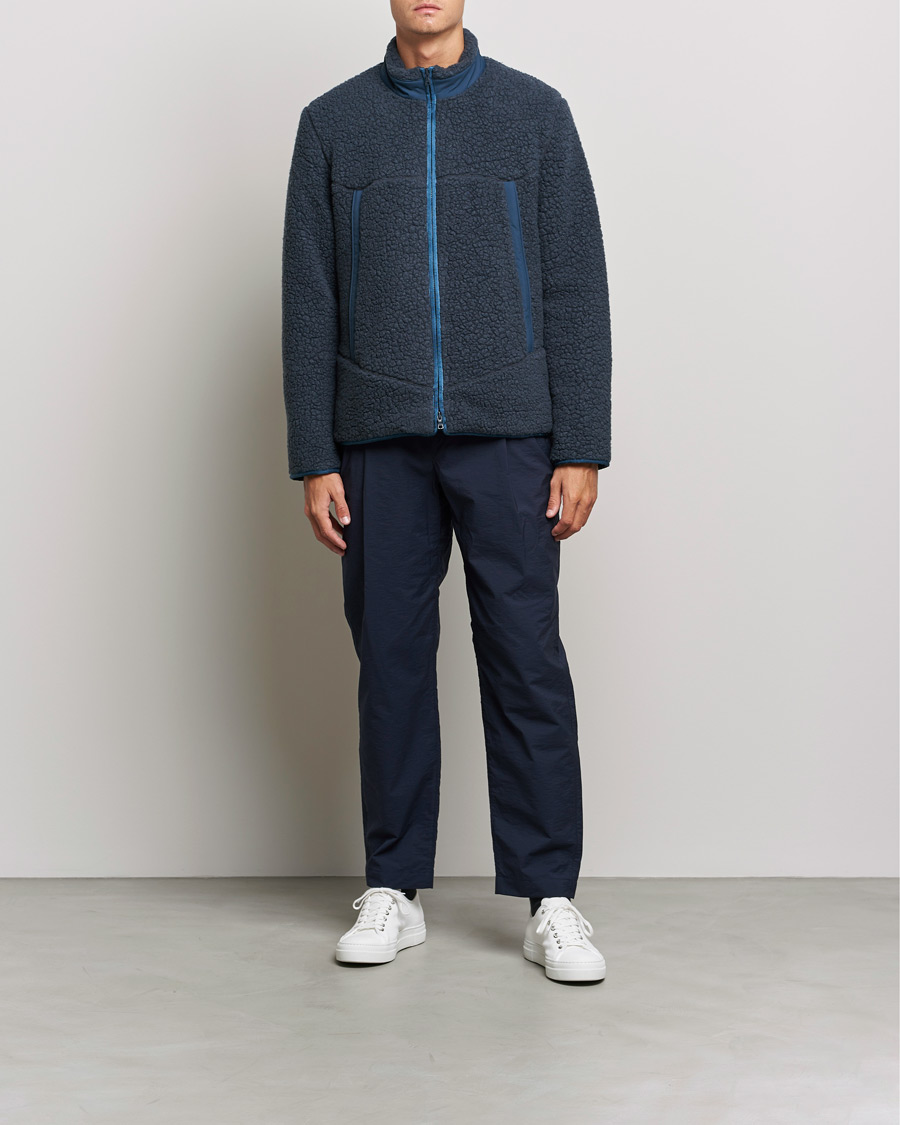 Herre | Trøjer | Orlebar Brown | Auster Sherpa Fleece Dark Nocturnal Navy