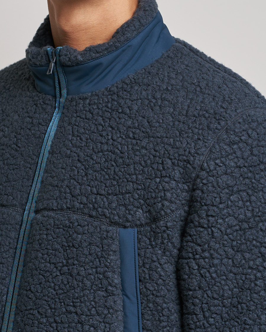 Herre | Trøjer | Orlebar Brown | Auster Sherpa Fleece Dark Nocturnal Navy
