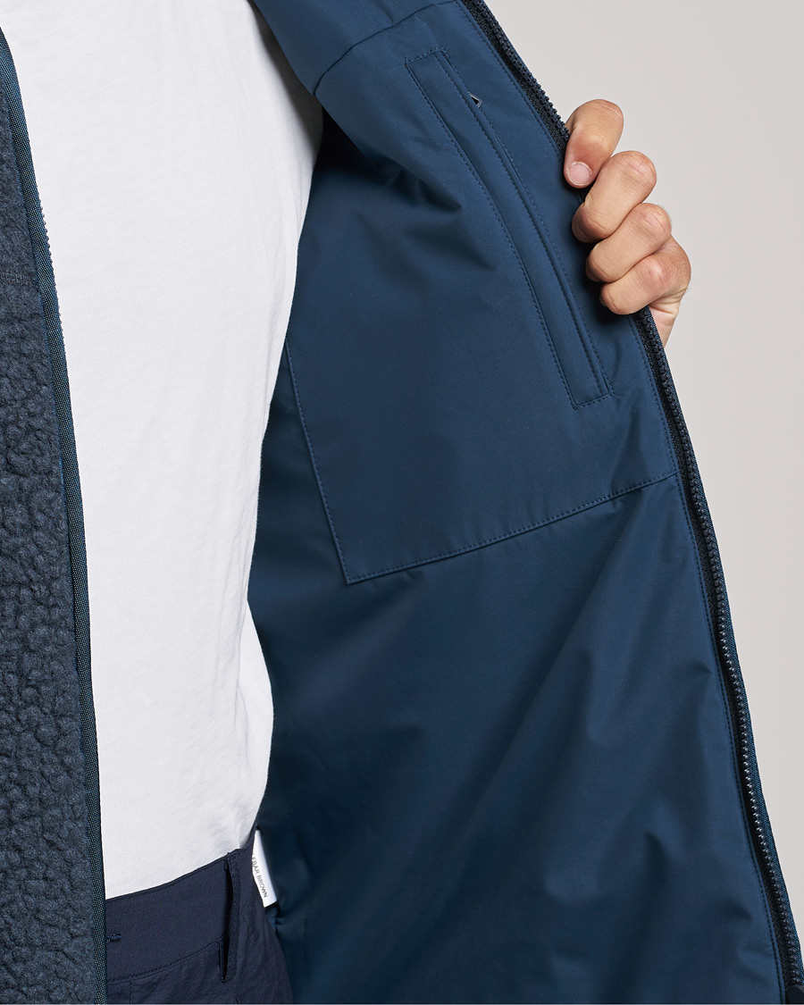 Herre | Trøjer | Orlebar Brown | Auster Sherpa Fleece Dark Nocturnal Navy