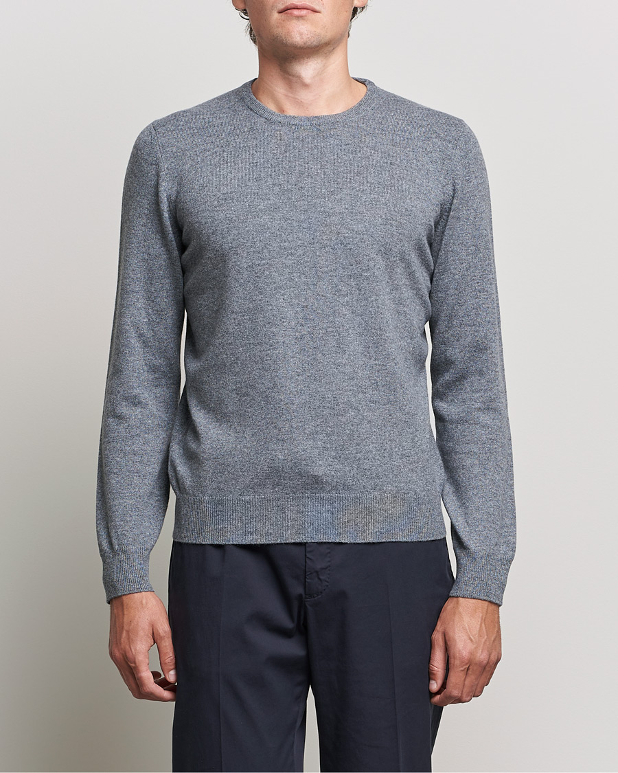Herre | Pullovers med rund hals | Gran Sasso | Wool/Cashmere Crew Neck Grey
