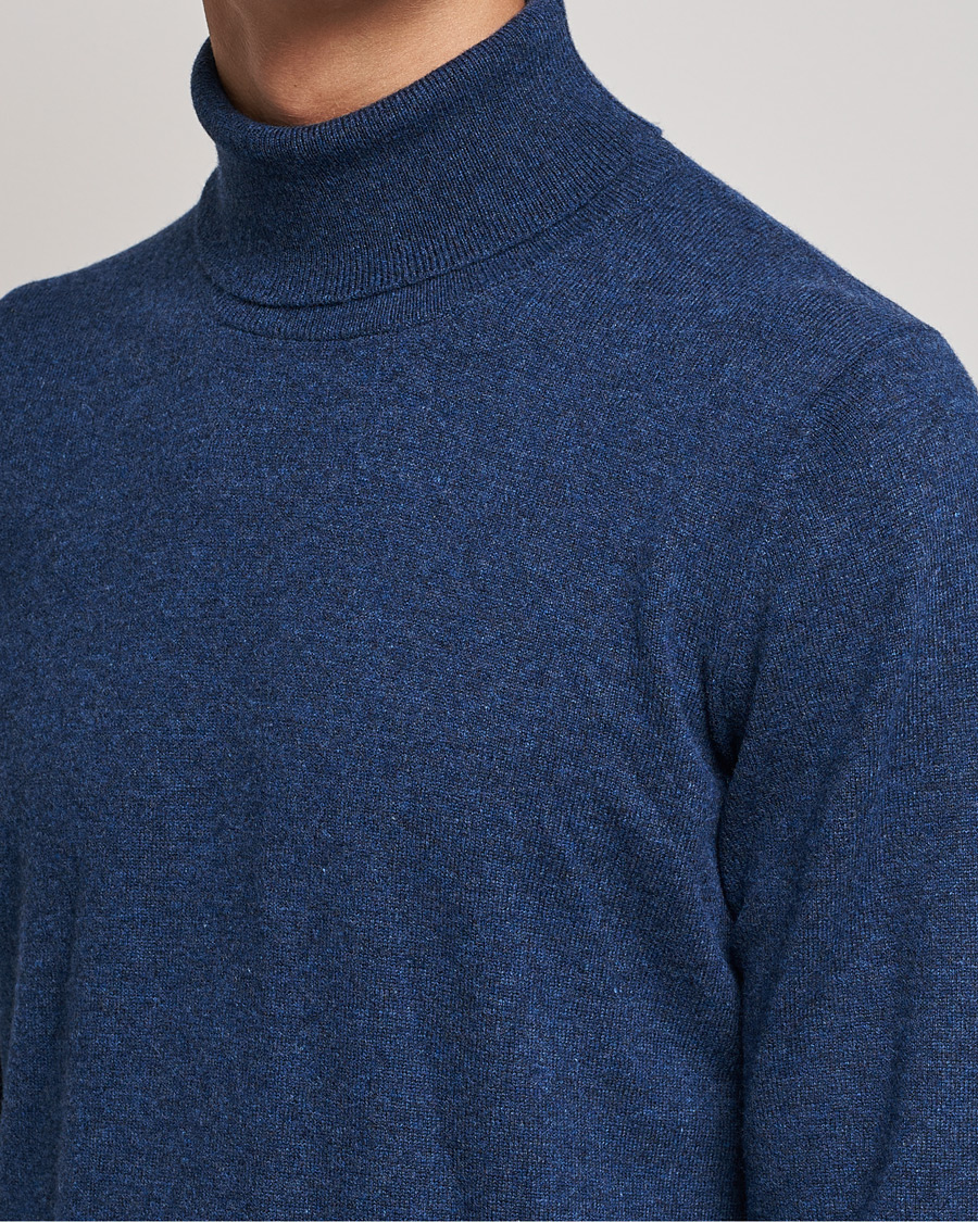 Herre | Trøjer | Gran Sasso | Wool/Cashmere Rollneck Navy Melange