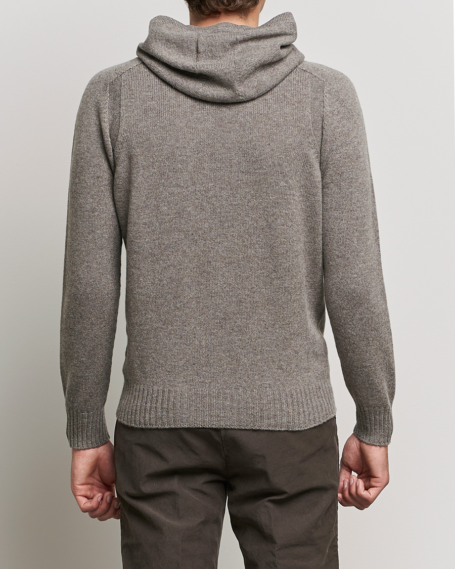 Herre | Trøjer | Gran Sasso | Wool Hoodie Taupe Melange