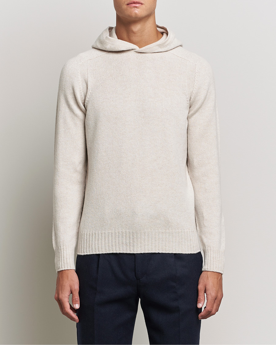 Herre | Trøjer | Gran Sasso | Wool Hoodie Cream