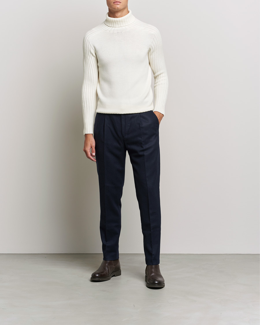 Herre | Trøjer | Gran Sasso | Rainwool Rollneck White