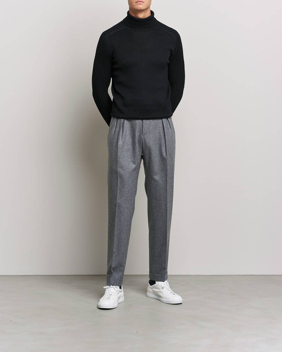 Herre | Trøjer | Gran Sasso | Rainwool Rollneck Black