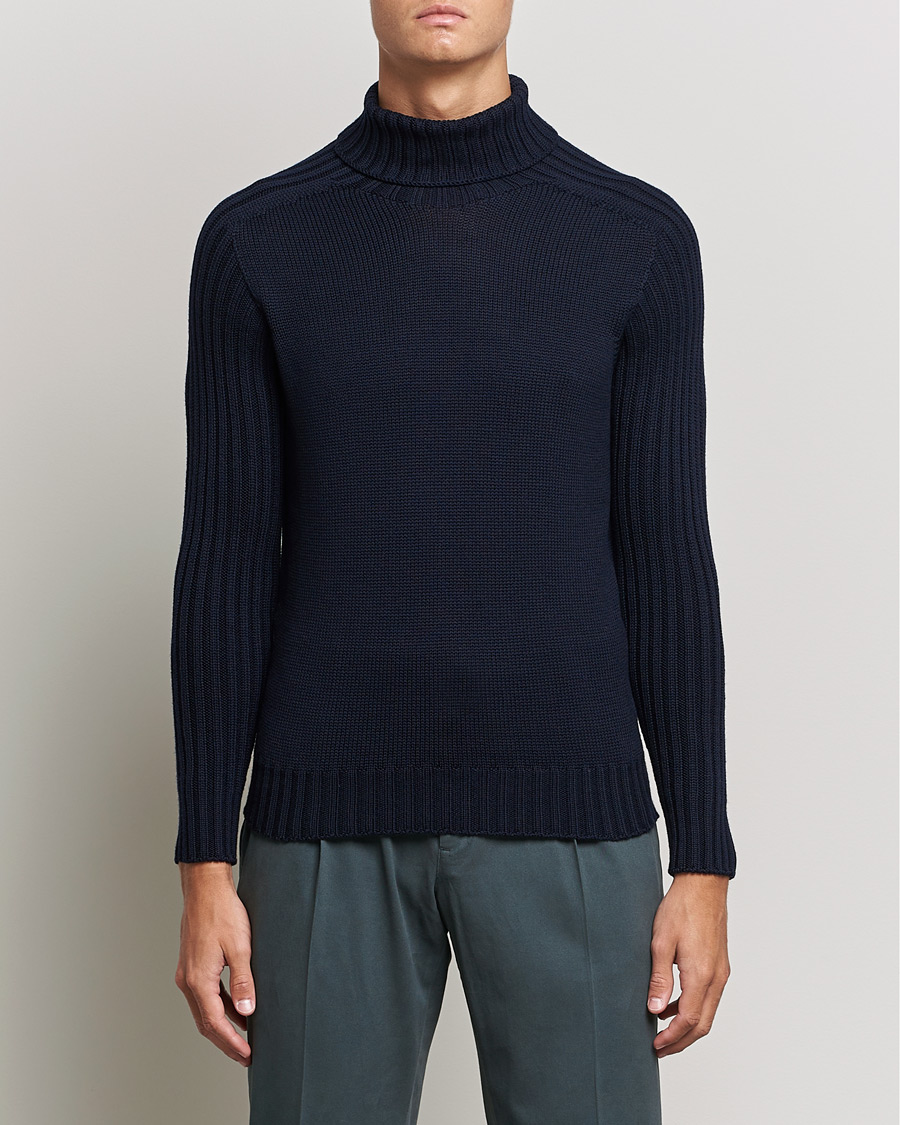 Herre |  | Gran Sasso | Rainwool Rollneck Navy