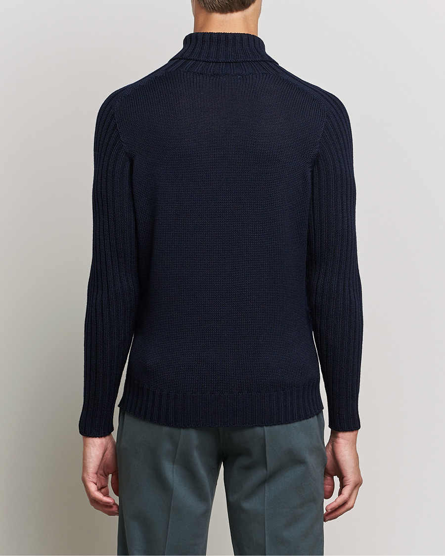 Herre | Trøjer | Gran Sasso | Rainwool Rollneck Navy
